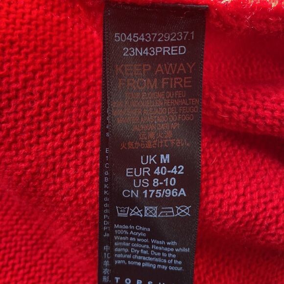 TOPSHOP Dixieland Slogan Red and Black Sweater-M - Picture 6 of 6